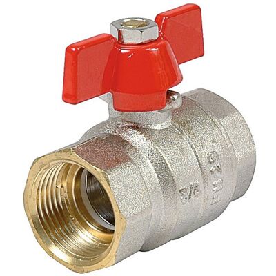 Sferaco - Kugelhahn - Messing - Innengewinde - Schmetterlingsgriff Rot 12x17 Sferaco - Kugelhahn - Messing - Innengewinde - Schmetterlingsgriff Rot 12x17