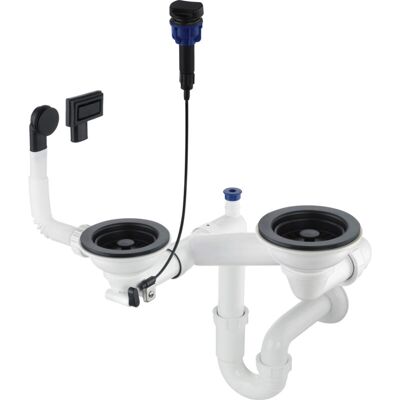 Deante Siphon Space-Saver für 1,5- und 2-Becken-Granitspüle Deante Siphon Space-Saver für 1,5- und 2-Becken-Granitspüle