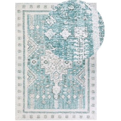 Beliani Baumwoll-Teppich 160 x 230 cm Mintgrün - Teppich Beliani Baumwoll-Teppich 160 x 230 cm Mintgrün - Teppich