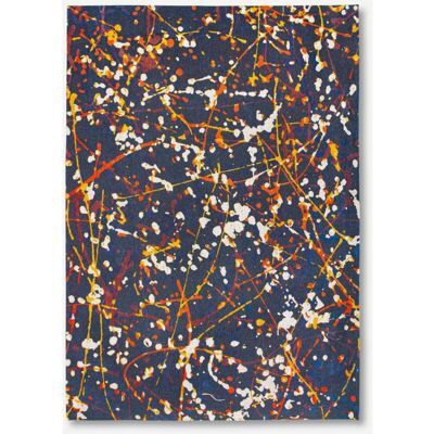 Louis de Poortere Abstrakter Blauer Teppich - 140x200 cm Louis de Poortere Abstrakter Blauer Teppich - 140x200 cm