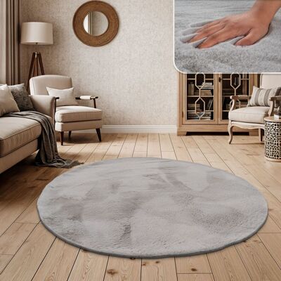 Paco Home Hochflor Teppich Wohnzimmer Kunstfell Super Soft Einfarbig In Versch. Größen Und Farben Grau, 150x170 Cm Oval Paco Home Hochflor Teppich Wohnzimmer Kunstfell Super Soft Einfarbig In Versch. Größen Und Farben Grau, 150x170 Cm Oval