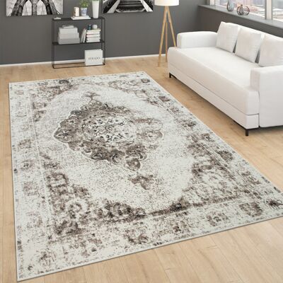 Paco Home Teppich Wohnzimmer Kurzflor Vintage Orientalisches Muster Modern Beige Creme 60x100 Cm Paco Home Teppich Wohnzimmer Kurzflor Vintage Orientalisches Muster Modern Beige Creme 60x100 Cm