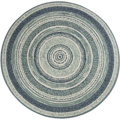 Wohnteppich Zoe Blau Rund 120 Cm Durchmesser - Karat Wohnteppich Zoe Blau Rund 120 Cm Durchmesser - Karat