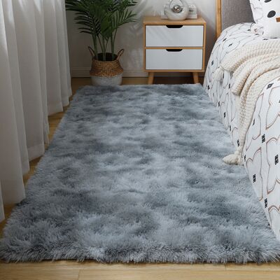 OEM Grauer Wohnzimmer-/schlafzimmerteppich, 160 X 230 Cm, Langflorteppich, Weicher, Zotteliger Teppich Für Wohnzimmer, Schlafzimmer Und Sofa OEM Grauer Wohnzimmer-/schlafzimmerteppich, 160 X 230 Cm, Langflorteppich, Weicher, Zotteliger Teppich Für Wohnzimmer, Schlafzimmer Und Sofa