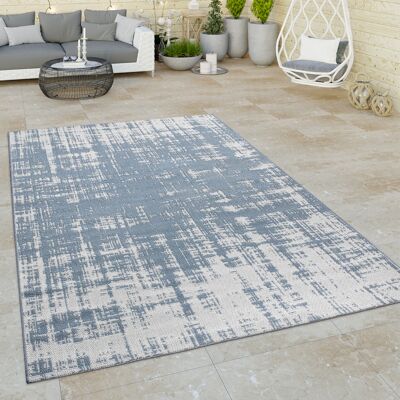 Paco Home In- & Outdoor Teppich Balkon Küchenteppich Vintage Abstraktes Muster Weiß Blau 200x280 Cm Paco Home In- & Outdoor Teppich Balkon Küchenteppich Vintage Abstraktes Muster Weiß Blau 200x280 Cm