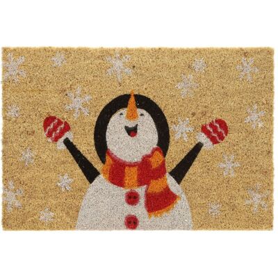 Relaxdays - Fußmatte Kokos, Schneemann-motiv, 40 X 60 Cm, Türvorleger Innen & Außen, Fußabtreter Weihnachten, Mehrfarbig Relaxdays - Fußmatte Kokos, Schneemann-motiv, 40 X 60 Cm, Türvorleger Innen & Außen, Fußabtreter Weihnachten, Mehrfarbig