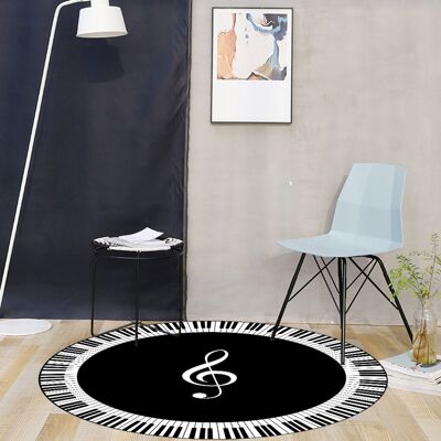 JUTE Visueller Teppich Mit Notenmuster, Ideal Für Zuhause, Schlafzimmer, Wohnzimmer, Als Fußmatte, Unter Dem Sofa Oder Als Optischer Illusionsteppich, 100 X 100 Cm JUTE Visueller Teppich Mit Notenmuster, Ideal Für Zuhause, Schlafzimmer, Wohnzimmer, Als Fußmatte, Unter Dem Sofa Oder Als Optischer Illusionsteppich, 100 X 100 Cm