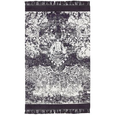 Beliani Violett Weiß Vintage Teppich 140x200cm Beliani Violett Weiß Vintage Teppich 140x200cm