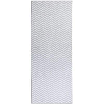 Beliani Grau Weiß Polyester Läufer Teppich 80x200 - Läufer Teppich Beliani Grau Weiß Polyester Läufer Teppich 80x200 - Läufer Teppich