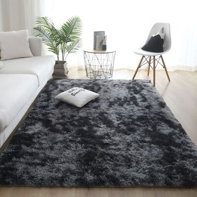 Minkurow Flauschiger Bodenteppich, Kunstpelz, Flauschiger Bereich, Dekorativer Farbverlauf, Bodenmatte Für Schlafzimmer, Wohnzimmer, Esszimmer (dunkelgrau, 60 × 160 Cm) Minkurow Flauschiger Bodenteppich, Kunstpelz, Flauschiger Bereich, Dekorativer Farbverlauf, Bodenmatte Für Schlafzimmer, Wohnzimmer, Esszimmer (dunkelgrau, 60 × 160 Cm)