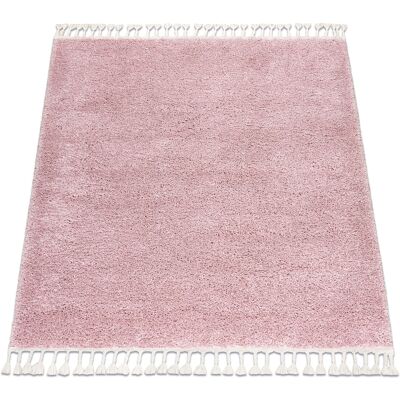 RugsX Berber Pink Quadrat Teppich - Shaggy 120x120 cm RugsX Berber Pink Quadrat Teppich - Shaggy 120x120 cm