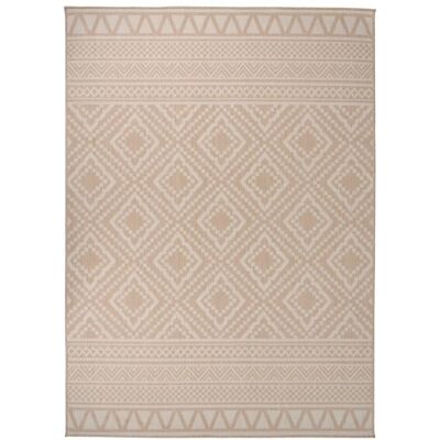 vidaXL Outdoor Flachgewebe Teppich Braun Streifen - Gartenteppich vidaXL Outdoor Flachgewebe Teppich Braun Streifen - Gartenteppich