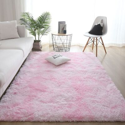 Minkurow Flauschiger Bodenteppich, Kunstpelz, Flauschiger Bereich, Dekorativer Farbverlauf, Bodenmatte Für Schlafzimmer, Wohnzimmer, Esszimmer (rosa, 120 X 200 Cm) Minkurow Flauschiger Bodenteppich, Kunstpelz, Flauschiger Bereich, Dekorativer Farbverlauf, Bodenmatte Für Schlafzimmer, Wohnzimmer, Esszimmer (rosa, 120 X 200 Cm)