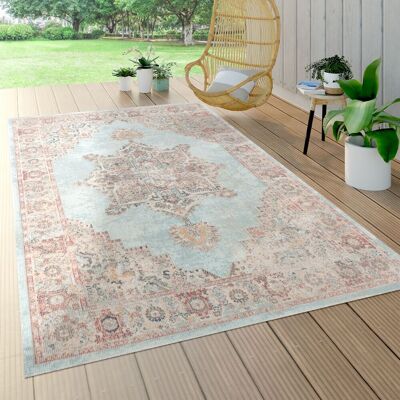 Paco Home Türkis Braun Marokkanische Mandala Outdoor-Teppich - 60x100cm Paco Home Türkis Braun Marokkanische Mandala Outdoor-Teppich - 60x100cm