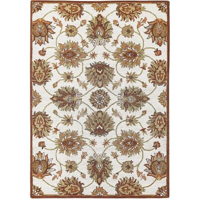 Beliani Woll-Teppich Beige und Braun 160x230cm - Vintage Orientalisches Muster Beliani Woll-Teppich Beige und Braun 160x230cm - Vintage Orientalisches Muster