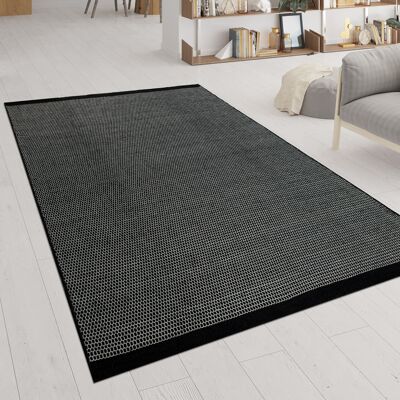 Paco Home Schwarzer Woll Baumwoll Teppich - Skandinavischer Stil 240x340 cm Paco Home Schwarzer Woll Baumwoll Teppich - Skandinavischer Stil 240x340 cm