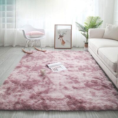 Freosen - Rosa Shaggy-Teppich 160x230cm - Rutschfest, Weiche Polypropylen Freosen - Rosa Shaggy-Teppich 160x230cm - Rutschfest, Weiche Polypropylen