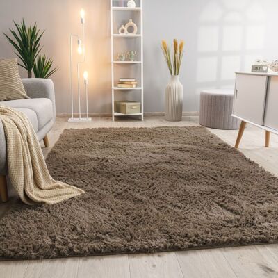 Paco Home - Hochflor Teppich Wohnzimmer Fellteppich Kunstfell Flauschig Rutschfest Beige Taupe 140x200 Cm Paco Home - Hochflor Teppich Wohnzimmer Fellteppich Kunstfell Flauschig Rutschfest Beige Taupe 140x200 Cm