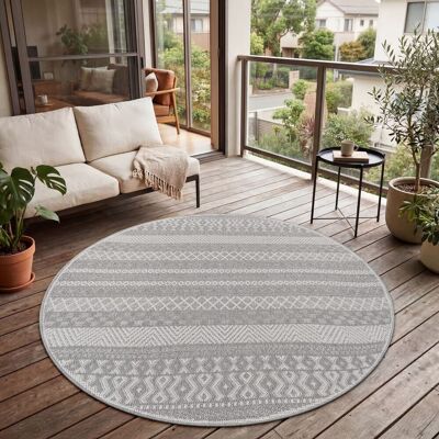 Paco Home - Runde 160cm Geometrischer Boho-Teppich Paco Home - Runde 160cm Geometrischer Boho-Teppich