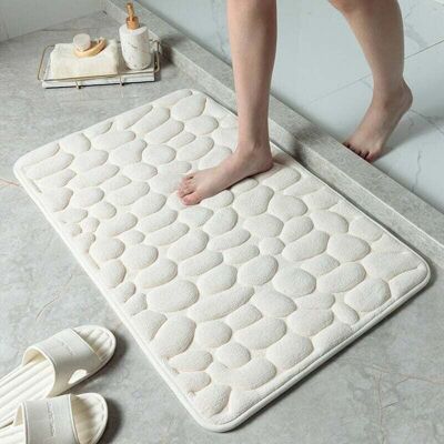 OEM Kieselsteinmuster-waffelmatte, Saugfähige, Rutschfeste Fußmatte Für Den Badezimmereingang (milchweiß, 40 X 60 Cm) OEM Kieselsteinmuster-waffelmatte, Saugfähige, Rutschfeste Fußmatte Für Den Badezimmereingang (milchweiß, 40 X 60 Cm)