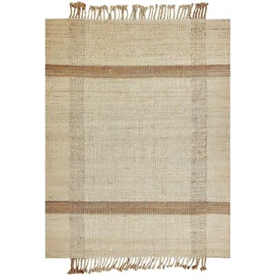 Beliani Jute Teppich - Natürlicher, Geometrischer Muster, Fransen - Teppich Beliani Jute Teppich - Natürlicher, Geometrischer Muster, Fransen - Teppich