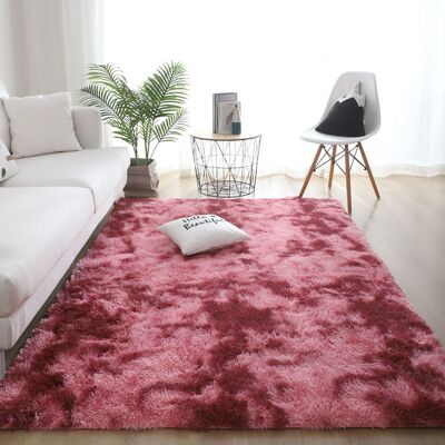 Minkurow Flauschiger Kunstpelz-bodenteppich, Weicher Dekorativer Farbverlauf, Bodenmatte Für Schlafzimmer, Wohnzimmer, Esszimmer (rosa-lila, 80 × 120 Cm) Minkurow Flauschiger Kunstpelz-bodenteppich, Weicher Dekorativer Farbverlauf, Bodenmatte Für Schlafzimmer, Wohnzimmer, Esszimmer (rosa-lila, 80 × 120 Cm)