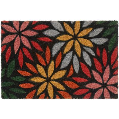Relaxdays Kokos-Fußmatte - Blumenmuster, 60x40cm - Innen/Außen Relaxdays Kokos-Fußmatte - Blumenmuster, 60x40cm - Innen/Außen