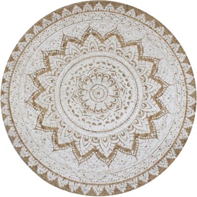 OEM Vidaxl Jute-teppich, Geflochten, Bedrucktes Muster, Rund, 150 Cm OEM Vidaxl Jute-teppich, Geflochten, Bedrucktes Muster, Rund, 150 Cm