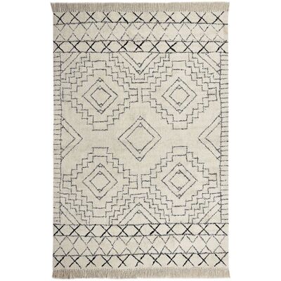 Beliani Baumwoll-Teppich - Aztekenmuster 160x230cm - Modern Vintage Beliani Baumwoll-Teppich - Aztekenmuster 160x230cm - Modern Vintage