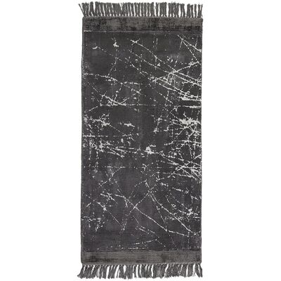 Beliani Viskose Teppich Dunkelgrau - Modern Glam - 80x150cm Beliani Viskose Teppich Dunkelgrau - Modern Glam - 80x150cm