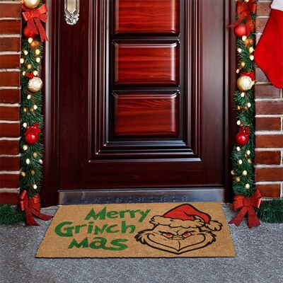 JUTE Fußmatte Mit Weihnachtsgrinch-motiv (40 X 60 Cm) Für Schlafzimmer, Wohnzimmer Oder Eingangsbereich. Artikelnummer: C07. JUTE Fußmatte Mit Weihnachtsgrinch-motiv (40 X 60 Cm) Für Schlafzimmer, Wohnzimmer Oder Eingangsbereich. Artikelnummer: C07.