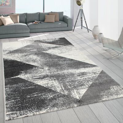 Paco Home - Teppich Wohnzimmer Kurzflor Vintage Pastell Abstraktes Muster Modern Grau Creme 160x230 Cm Paco Home - Teppich Wohnzimmer Kurzflor Vintage Pastell Abstraktes Muster Modern Grau Creme 160x230 Cm