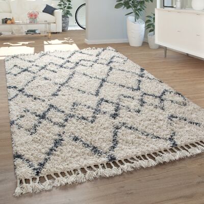 PACO HOME Langflor-Teppich - Modernes Marokkanisches Muster - Für Fußbodenheizung geeignet PACO HOME Langflor-Teppich - Modernes Marokkanisches Muster - Für Fußbodenheizung geeignet