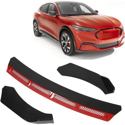 JUTE Universeller Dreiteiliger Frontlippenspoiler, Frontsplitter, Exterieurzubehör, Rot (übergroß). JUTE Universeller Dreiteiliger Frontlippenspoiler, Frontsplitter, Exterieurzubehör, Rot (übergroß).