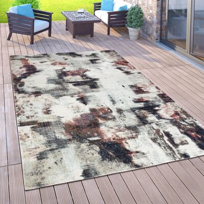 Paco Home Outdoor Teppich Balkon Terrasse Vintage Küchenteppich Orient Muster Rauten Ethno 200 Cm Rund, Creme 2 Paco Home Outdoor Teppich Balkon Terrasse Vintage Küchenteppich Orient Muster Rauten Ethno 200 Cm Rund, Creme 2