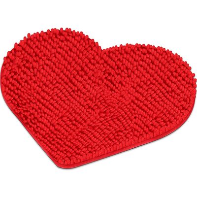 JUTE Dekorativer Roter Herzförmiger Teppich Für Den Valentinstag, Strapazierfähiger Teppich Für Zuhause, Fußmatte Für Badezimmer Oder Schlafzimmer. JUTE Dekorativer Roter Herzförmiger Teppich Für Den Valentinstag, Strapazierfähiger Teppich Für Zuhause, Fußmatte Für Badezimmer Oder Schlafzimmer.
