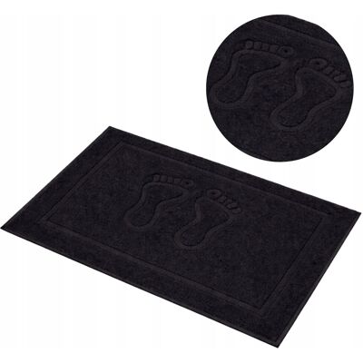 OEM Saugfähige, Dicke Badematte, Fußmatte, 100 % Baumwolle, Schwarz, 50 X 70 Cm OEM Saugfähige, Dicke Badematte, Fußmatte, 100 % Baumwolle, Schwarz, 50 X 70 Cm