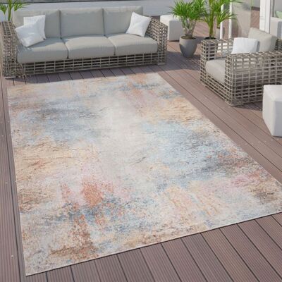 Paco Home - In- & Outdoor Teppich Terrasse Küchenteppich Vintage Pastell Abstrakte Muster 60x100 Cm, Bunt 2 Paco Home - In- & Outdoor Teppich Terrasse Küchenteppich Vintage Pastell Abstrakte Muster 60x100 Cm, Bunt 2