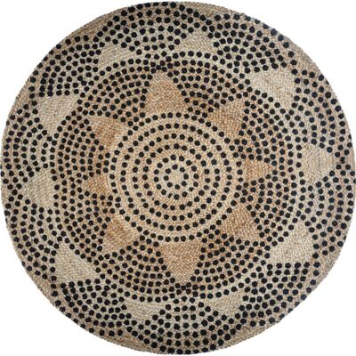 Univers Decor - Runder Teppich Aus Jute Mit Dem Motiv 2 Livin Durchmesser 120 Cm Atmosphera - Jute Univers Decor - Runder Teppich Aus Jute Mit Dem Motiv 2 Livin Durchmesser 120 Cm Atmosphera - Jute