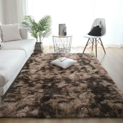 Minkurow Flauschiger Bodenteppich, Kunstpelz, Flauschiger Bereich, Dekorativer Farbverlauf, Bodenmatte Für Schlafzimmer, Wohnzimmer, Esszimmer (braun, 80 X 160 Cm) Minkurow Flauschiger Bodenteppich, Kunstpelz, Flauschiger Bereich, Dekorativer Farbverlauf, Bodenmatte Für Schlafzimmer, Wohnzimmer, Esszimmer (braun, 80 X 160 Cm)