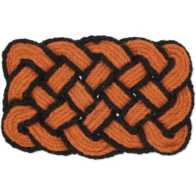 Relaxdays Fußmatte Kokos, Knoten Muster, 75 X 45 Cm, Handgefertigt, Beidseitig Verwendbar, Türvorleger, Orange-schwarz Relaxdays Fußmatte Kokos, Knoten Muster, 75 X 45 Cm, Handgefertigt, Beidseitig Verwendbar, Türvorleger, Orange-schwarz