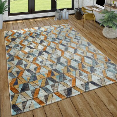 PACO HOME Jazz 701 Teppich - Geometrischer Mehrfarbiger Kurzflor-Teppich PACO HOME Jazz 701 Teppich - Geometrischer Mehrfarbiger Kurzflor-Teppich