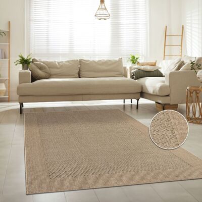 Paco Home - In-& Outdoor Teppich Balkon Terrasse Küchenteppich Sisal Optik Bordüre Einfarbig Beige 160x230 Cm Paco Home - In-& Outdoor Teppich Balkon Terrasse Küchenteppich Sisal Optik Bordüre Einfarbig Beige 160x230 Cm