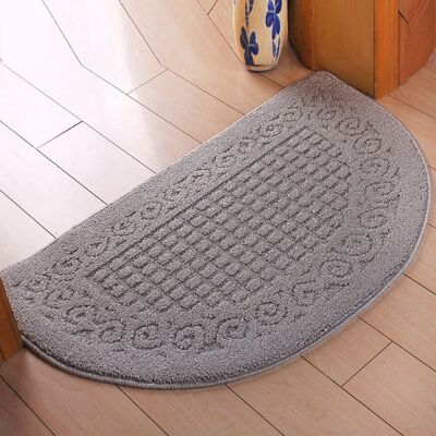 JUTE Halbkreisförmige, Querverlaufende Eingangsmatte, Fußmatte, Rutschfeste Matte Für Zuhause, Badezimmer-eingangsmatte, Direkt Vom Hersteller, Grau, 48 X 78 Cm JUTE Halbkreisförmige, Querverlaufende Eingangsmatte, Fußmatte, Rutschfeste Matte Für Zuhause, Badezimmer-eingangsmatte, Direkt Vom Hersteller, Grau, 48 X 78 Cm