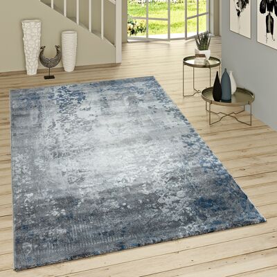 PACO HOME Grau Blau Kurzer Flor Orientalischer Teppich - Teppich PACO HOME Grau Blau Kurzer Flor Orientalischer Teppich - Teppich