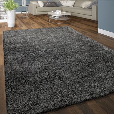 Paco Home Hochflor Teppich Wohnzimmer Shaggy Langflor Weich Einfarbiges Muster Dunkel-grau Ø 200 Cm Rund Paco Home Hochflor Teppich Wohnzimmer Shaggy Langflor Weich Einfarbiges Muster Dunkel-grau Ø 200 Cm Rund