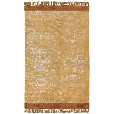 Beliani Orange Viscose Teppich - Modern Glam Stil Beliani Orange Viscose Teppich - Modern Glam Stil