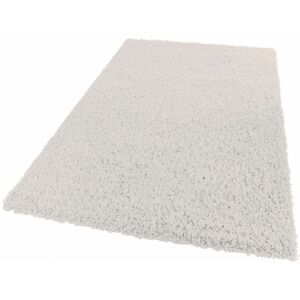 Teppich Hochflor Shaggy -Bravo- Uni Langflor Teppich Creme 60x100 cm - Paco Home