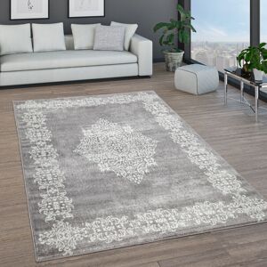 Paco Home - Teppich Wohnzimmer Kurzflor Marokkanische Kreis Und Bordüren Muster Modern 60x100 cm, Grau 11