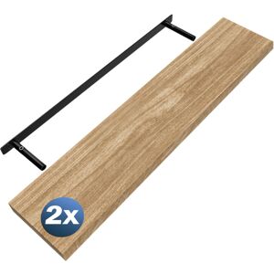 Casaria - 2-Regal Eiche 110cm - Eiche - 110cm - Wandregal Set Casaria - 2-Regal Eiche 110cm - Eiche - 110cm - Wandregal Set
